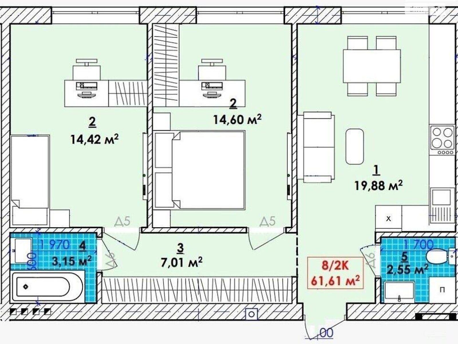 Продажа двухкомнатной квартиры в Криховцы, на Довбуша 4, фото 1