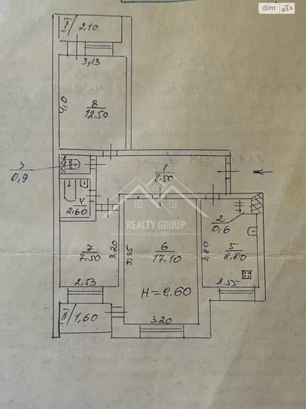 Продажа трехкомнатной квартиры в Кривом Роге, на ул. Симонова 7, район Долгинцевский фото 1