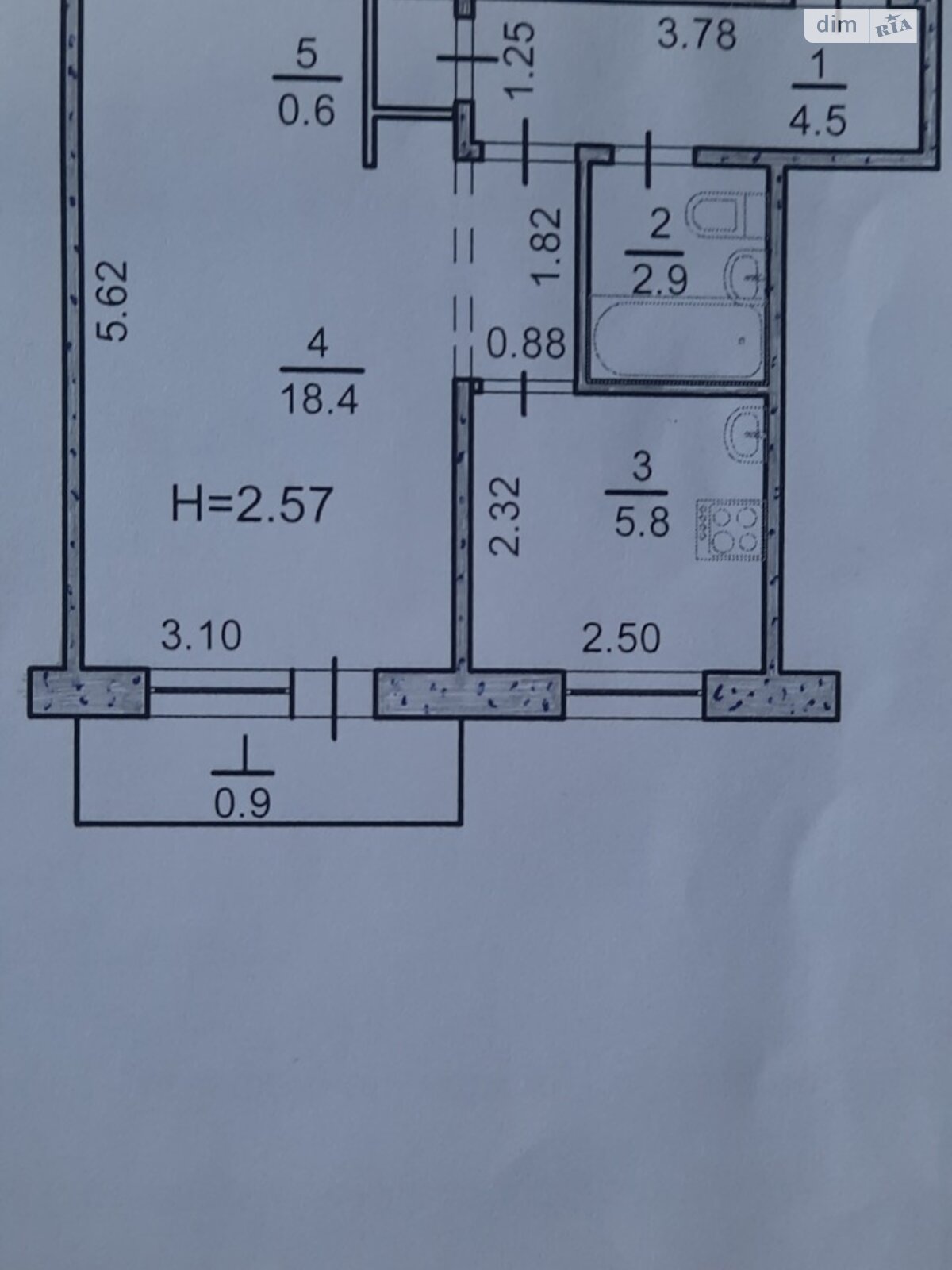 Продаж однокімнатної квартири в Кривому Розі, на вул. Героїв АТО 65, кв. 27, район Металургійний фото 1