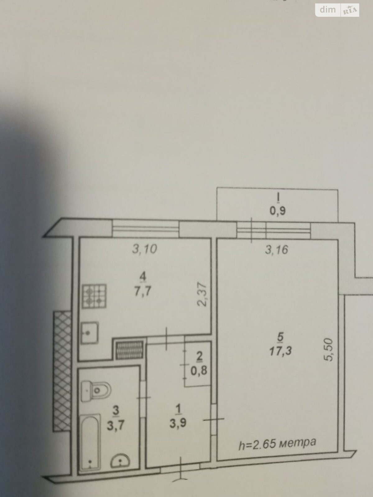 Продаж однокімнатної квартири в Кривому Розі, на вул.  Володимира Бизова, район Металургійний фото 1