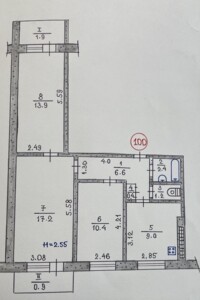 Продажа двухкомнатной квартиры в Кривом Роге, на ул. 5-й Заречный микрорайон, район Покровский фото 2