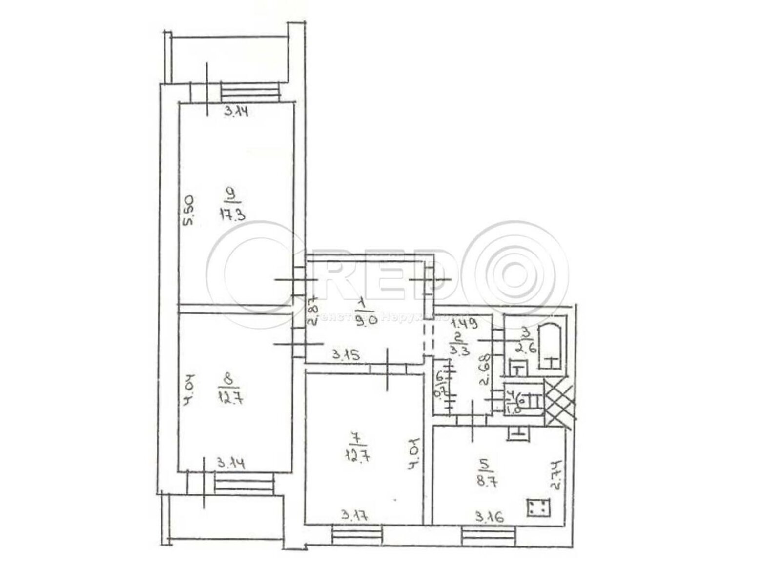 Продажа трехкомнатной квартиры в Кривом Роге, на ул. 5-й Заречный микрорайон 74, район Покровский фото 1