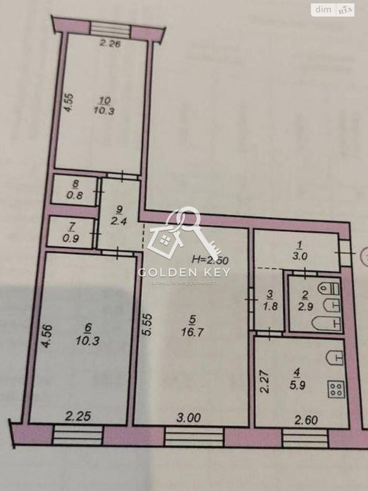 Продажа трехкомнатной квартиры в Кривом Роге, на пер. Бутлерова 6, район Покровский фото 1