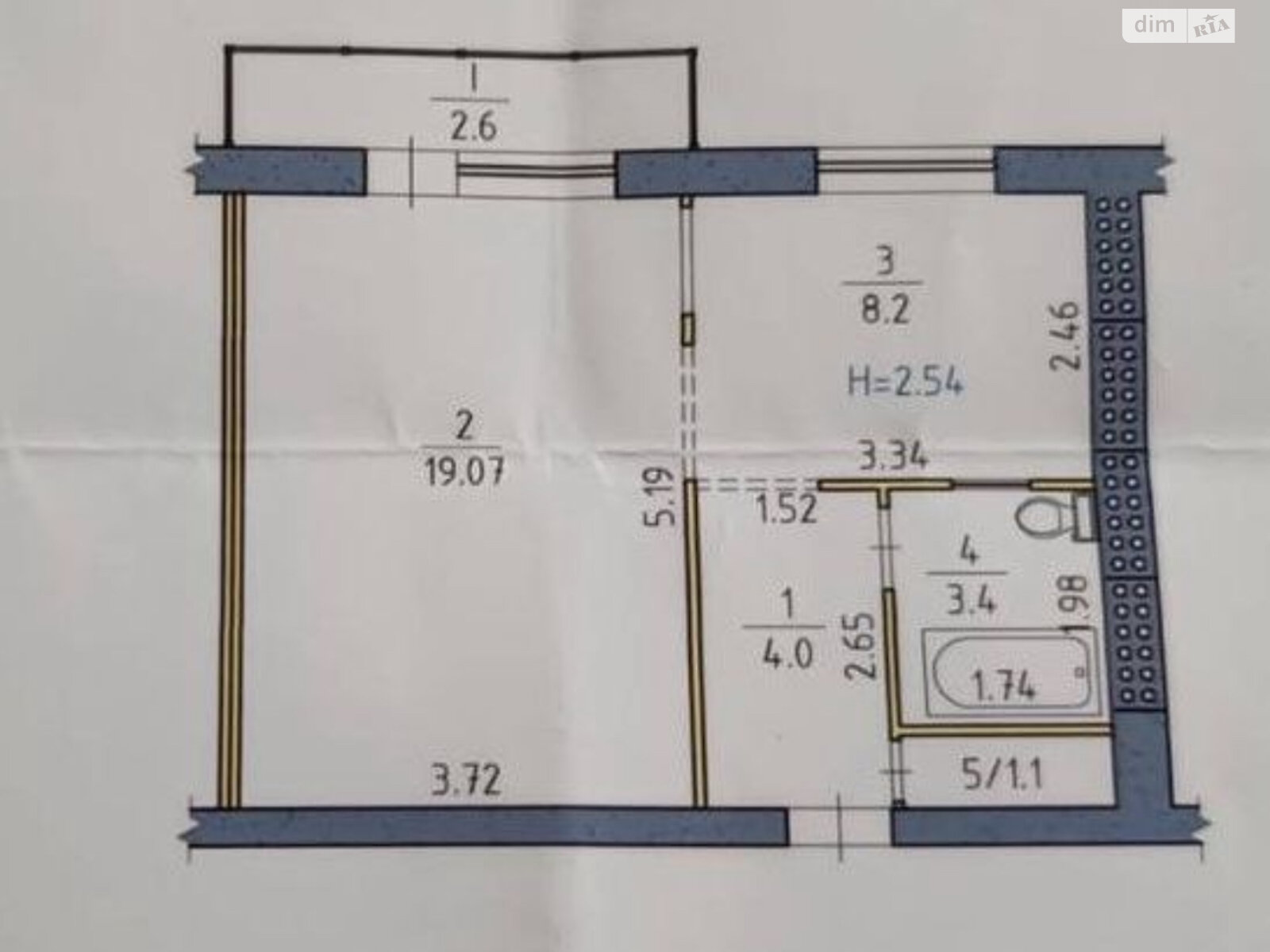 Продажа однокомнатной квартиры в Кривом Роге, на ул. Кропивницкого 103, район Покровский фото 1