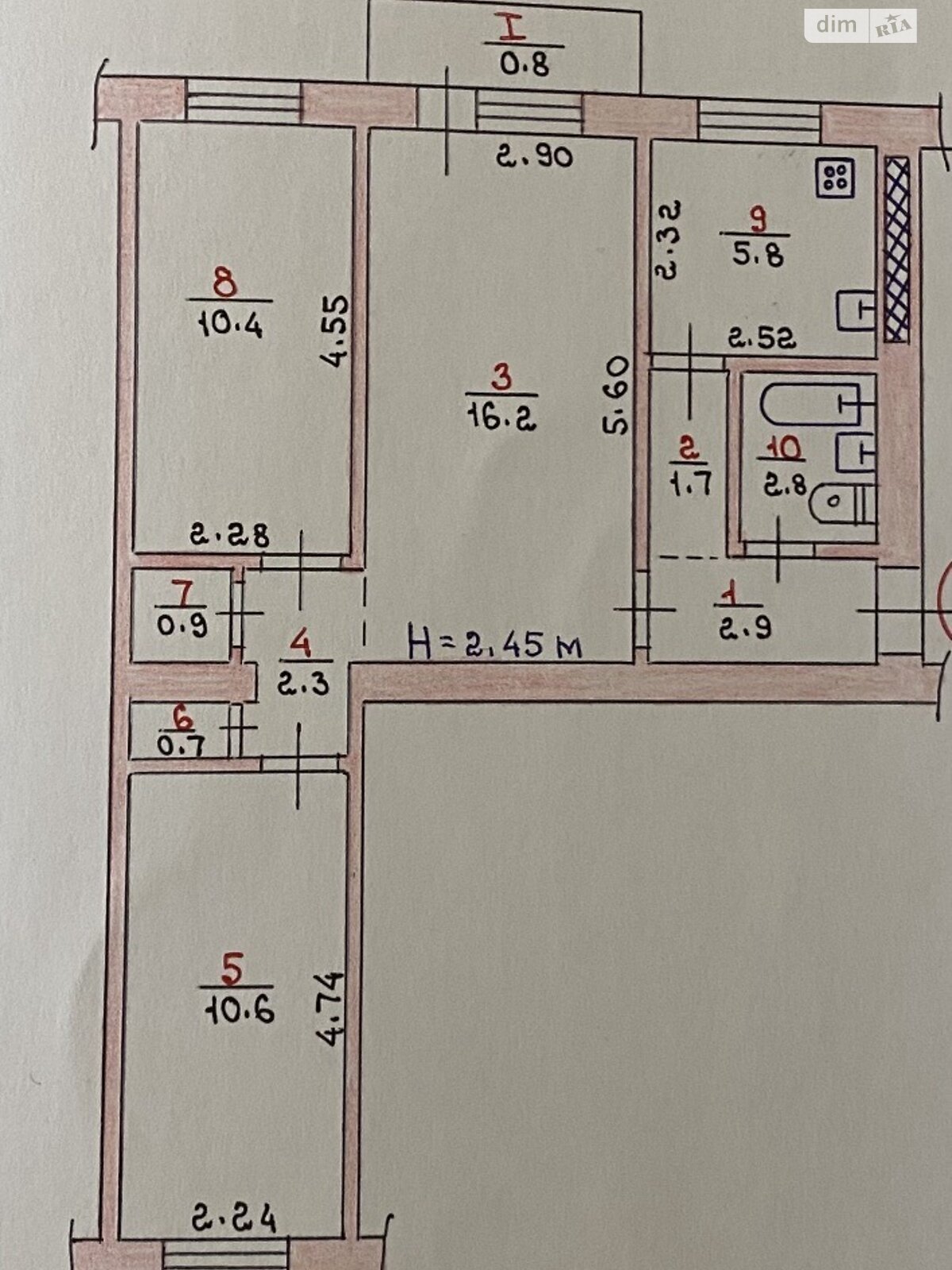 Продажа трехкомнатной квартиры в Кривом Роге, на ул. Невская 18, район Покровский фото 1