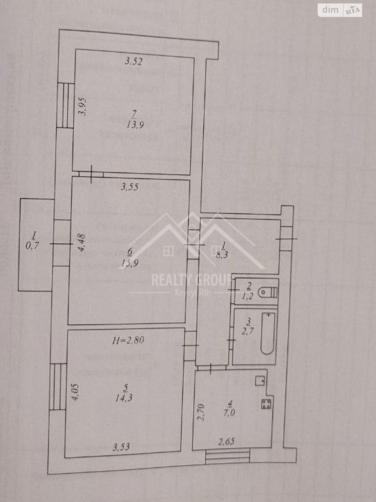 Продаж трикімнатної квартири в Кривому Розі, на вул. Уфимська 1А, район Покровський фото 1 Продаж трикімнатної квартири в Кривому Розі, на вул. Уфимська 1А, район Покровський фото 1