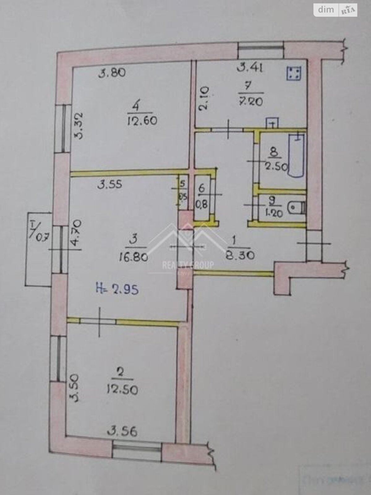 Продажа трехкомнатной квартиры в Кривом Роге, на просп. Гагарина, район Саксаганский фото 1