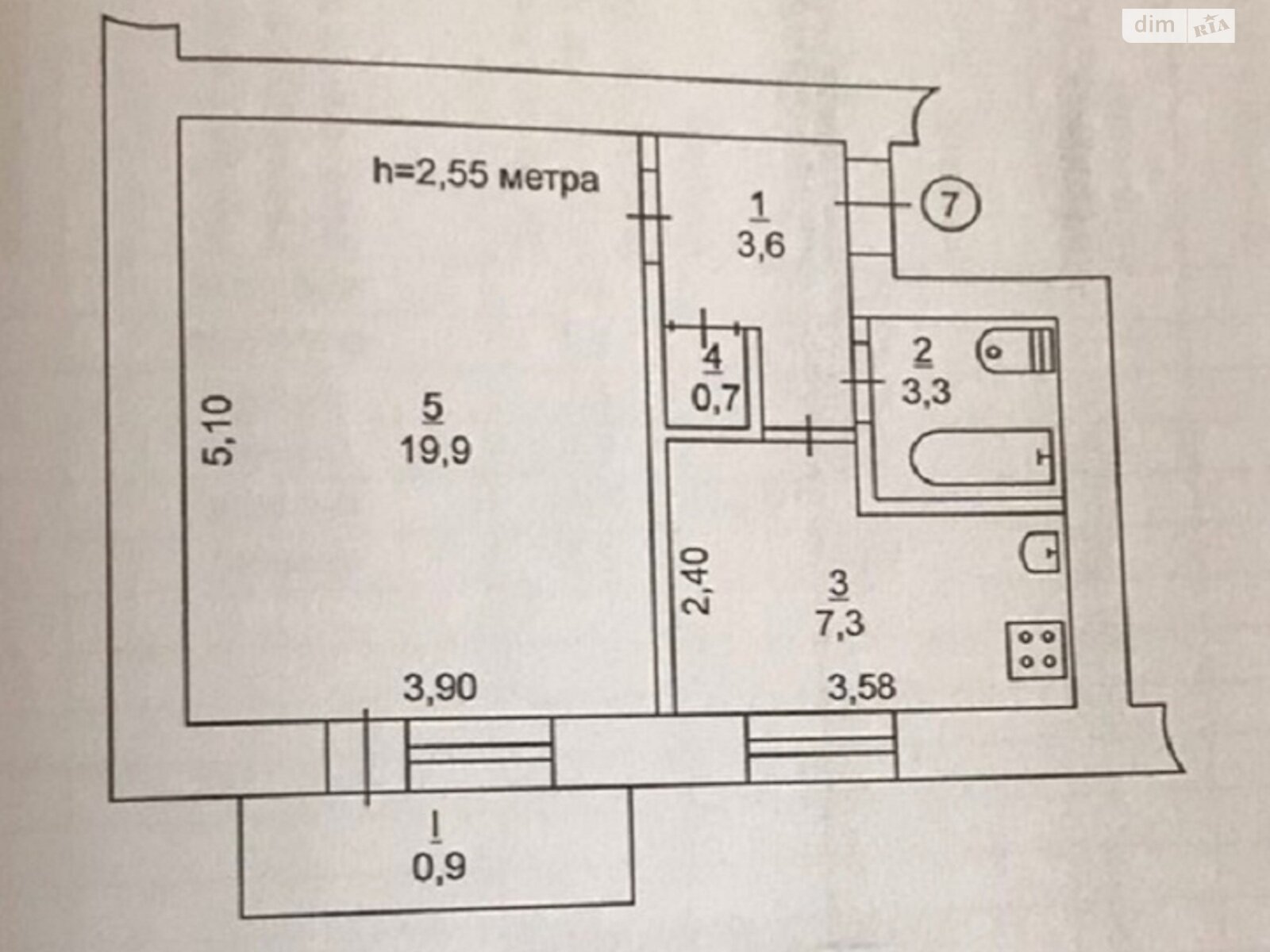 Продажа однокомнатной квартиры в Кривом Роге, на ул. Житомирская, район Саксаганский фото 1