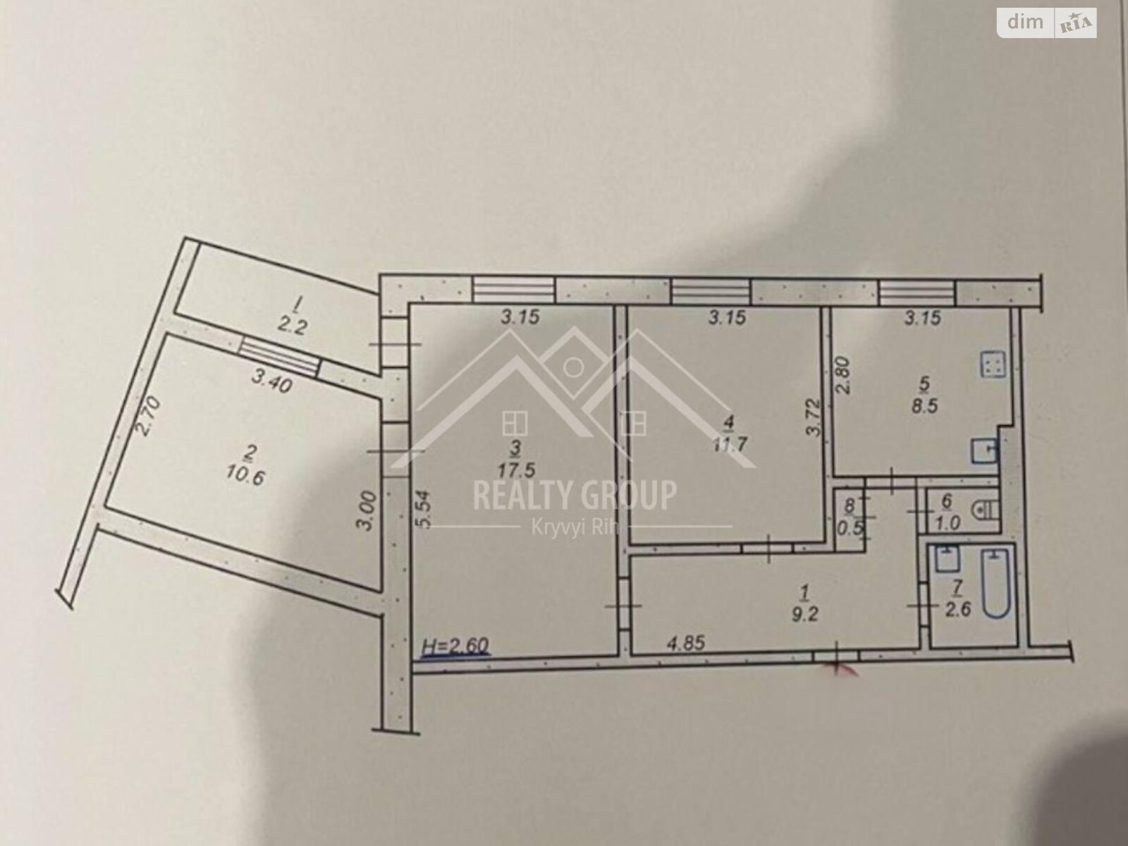 Продаж трикімнатної квартири в Кривому Розі, на мкр. Сонячний, район Саксаганський фото 1