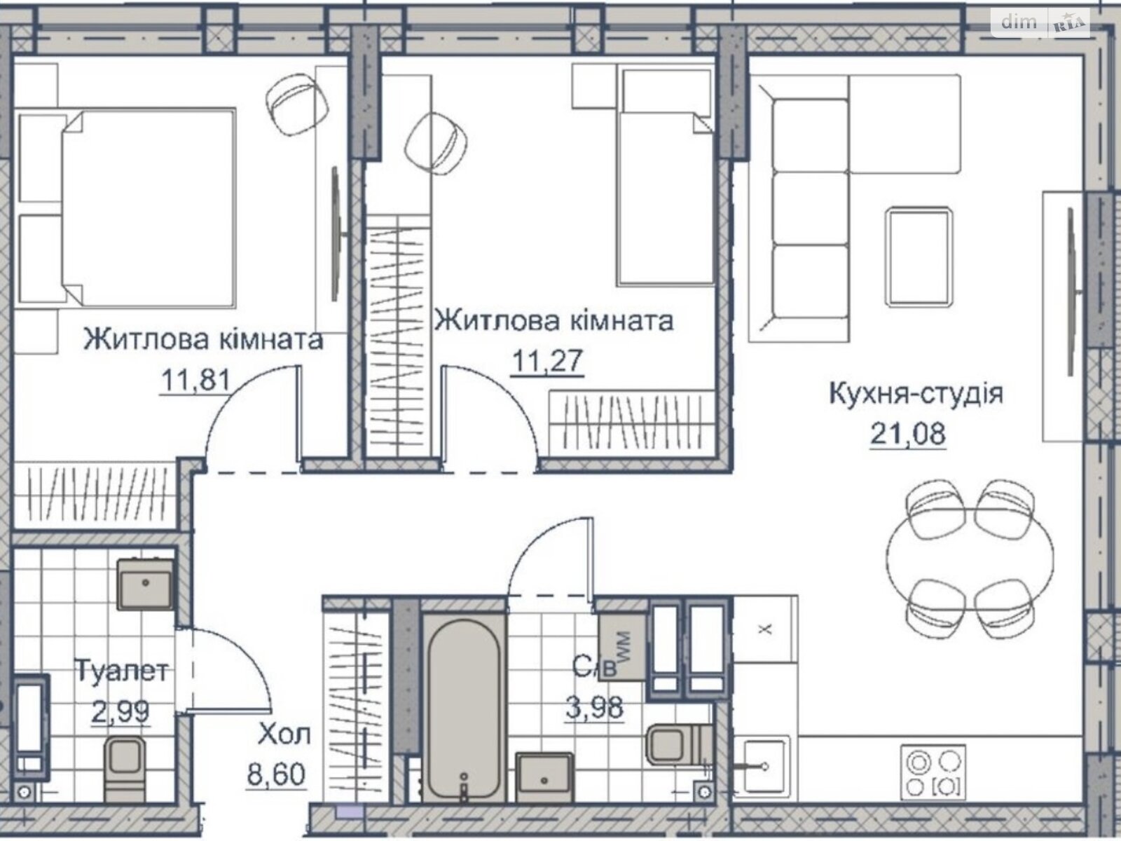 Продажа двухкомнатной квартиры в Кропивницком, на ул. Андреевская, район Ковалёвка фото 1