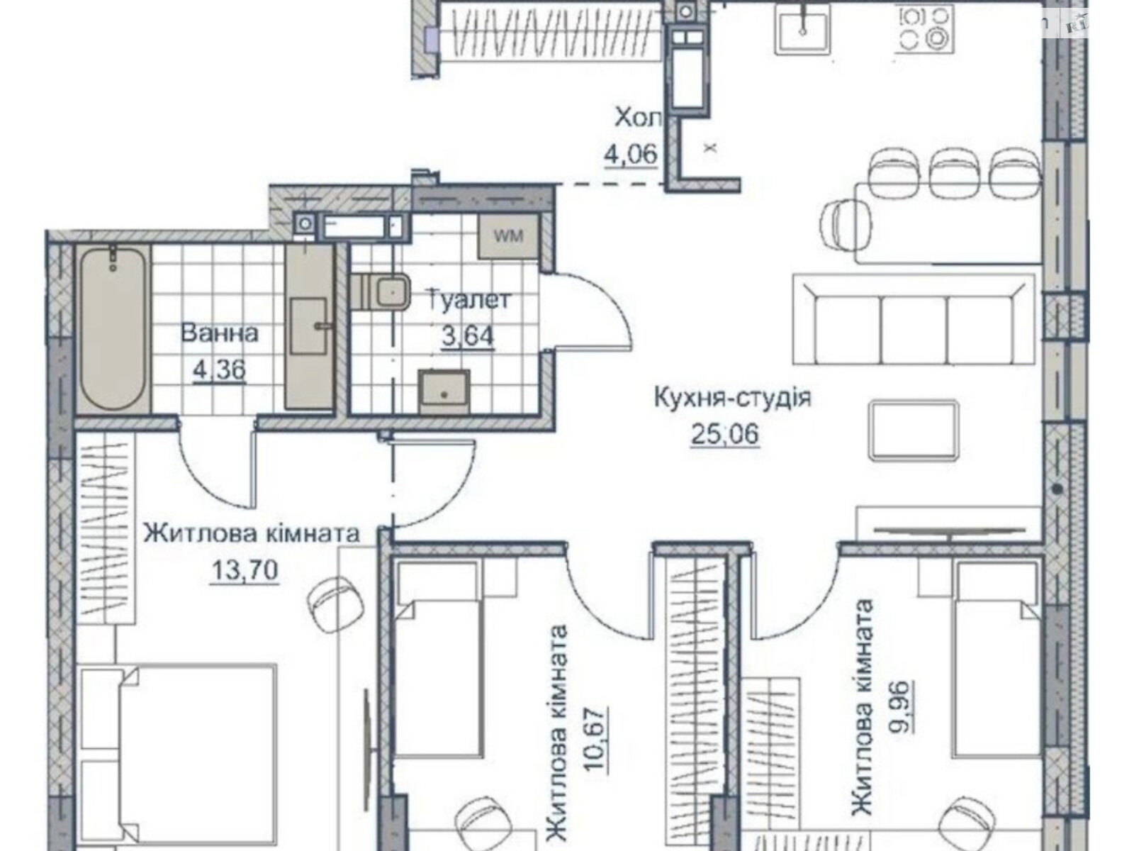 Продажа трехкомнатной квартиры в Кропивницком, на ул. Андреевская 2А, район Крепостной фото 1 Продажа трехкомнатной квартиры в Кропивницком, на ул. Андреевская 2А, район Крепостной фото 1