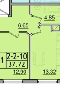 Продажа однокомнатной квартиры в Крыжановка, на ул. Академика Сахарова 3Е, фото 2