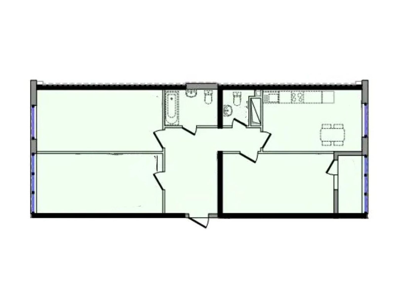 Продажа трехкомнатной квартиры в Крыжановка, на ул. Академика Сахарова, фото 1