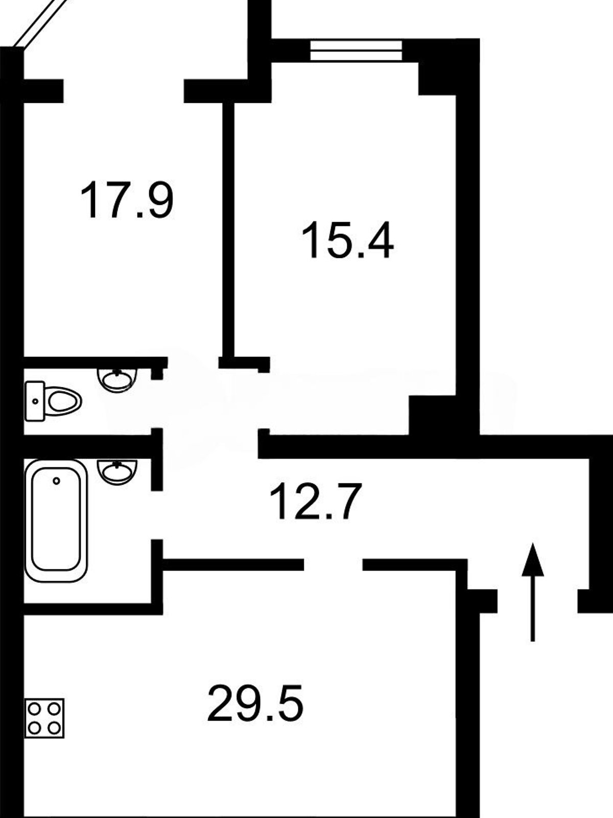 Продажа двухкомнатной квартиры в Крюковщине, на ул. Жулянская 26, фото 1