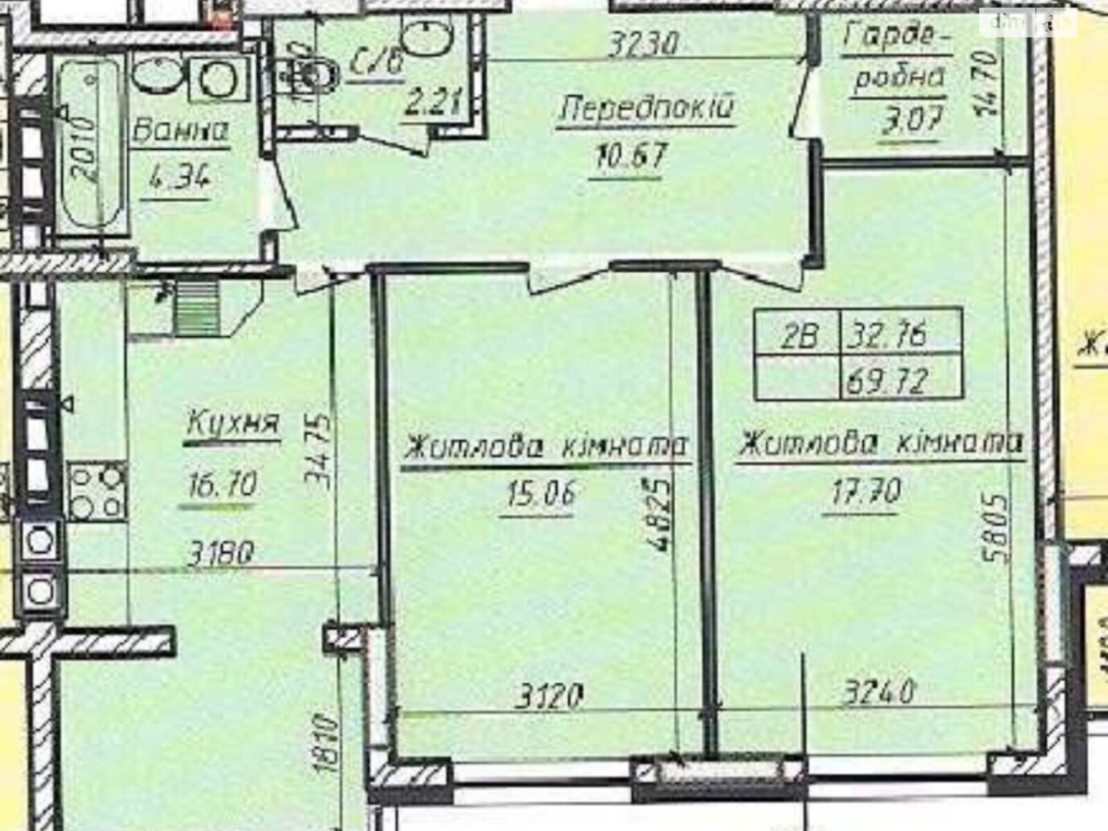 Продаж двокімнатної квартири в Крюківщині, на вул. Відродження 3, фото 1 Продаж двокімнатної квартири в Крюківщині, на вул. Відродження 3, фото 1