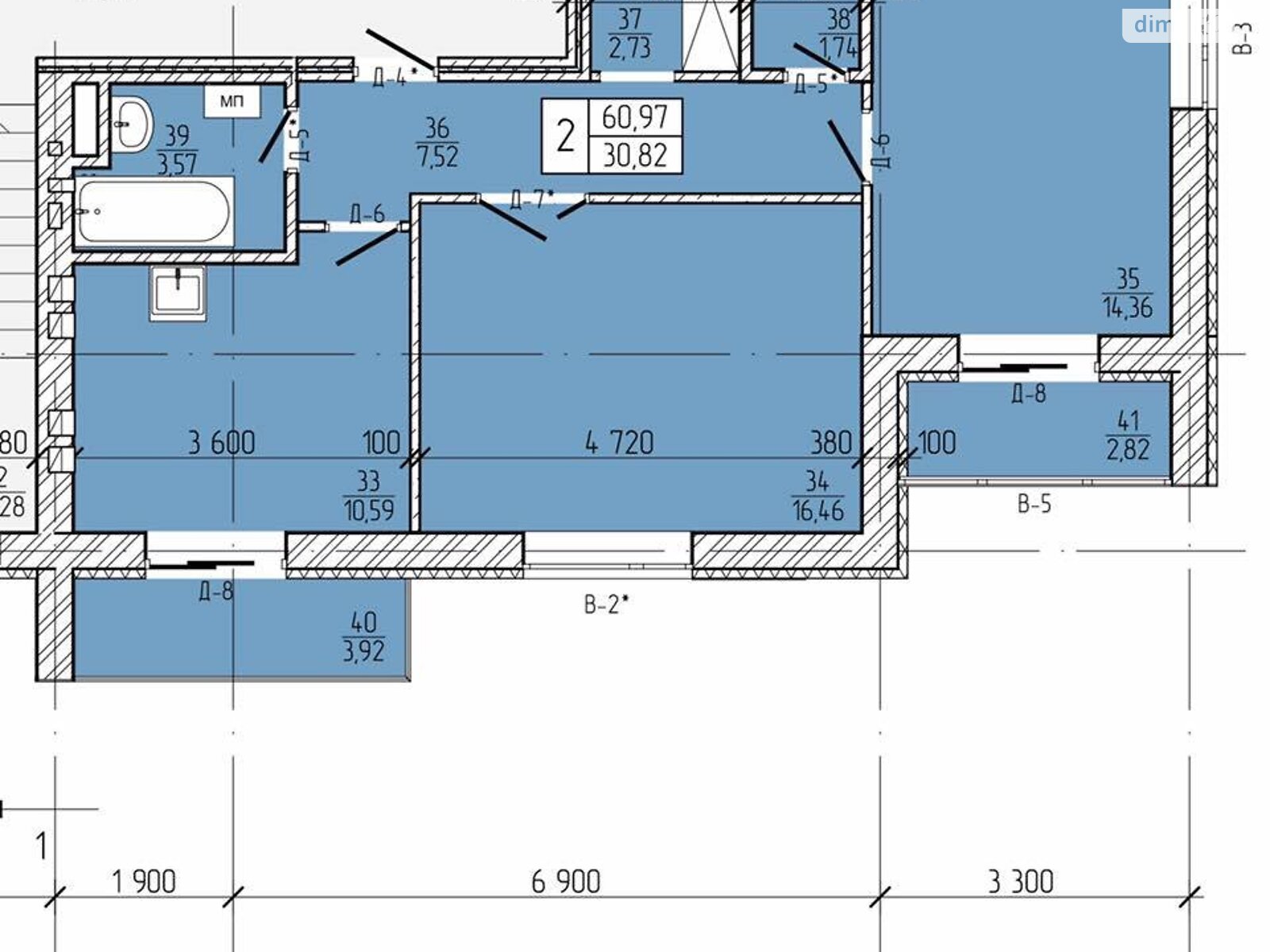 Продажа двухкомнатной квартиры в Летичеве, на ул. Героев Крут 12/1, кв. 13, фото 1