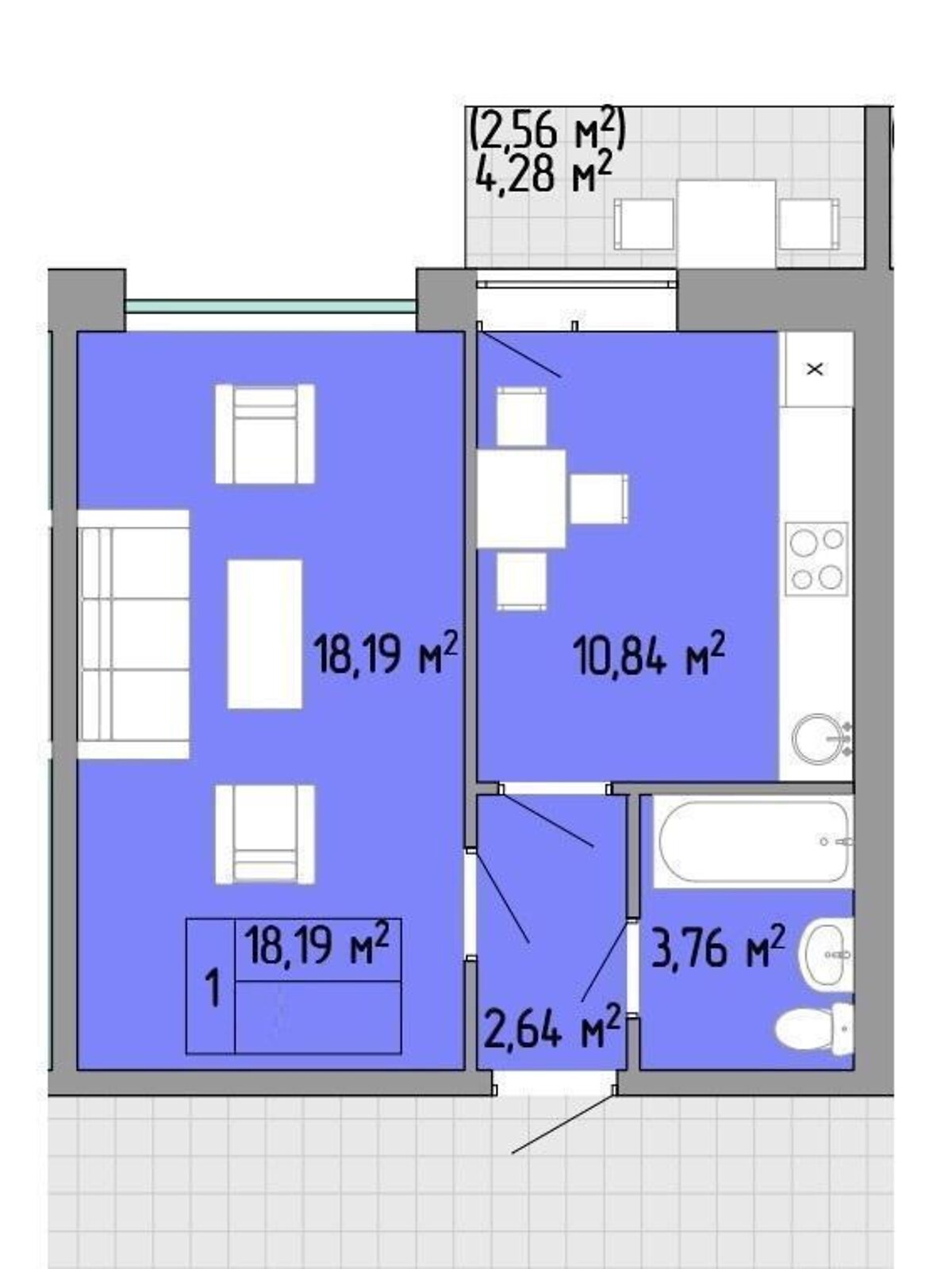 Продаж однокімнатної квартири в Лиманці, на вул. Перлинна 11 корпус 5, фото 1