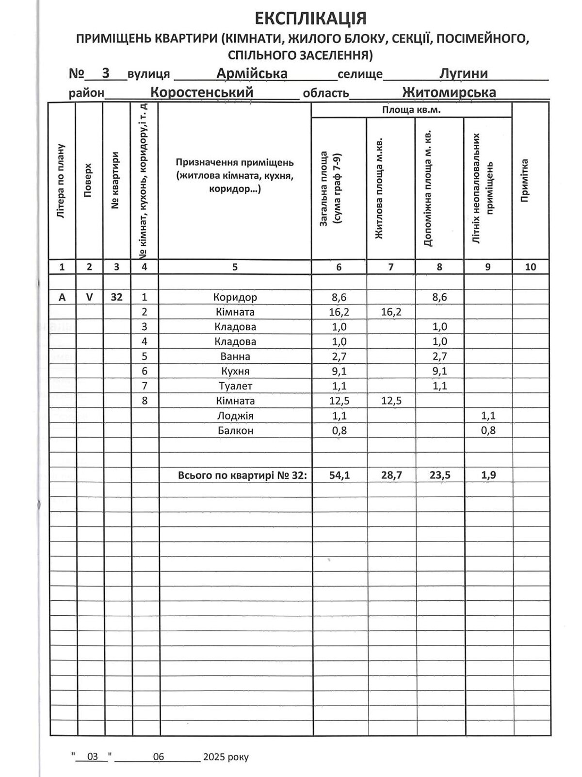 Продаж двокімнатної квартири в Лугинах, на вул. Армійська 3, кв. 32, район Лугини фото 1