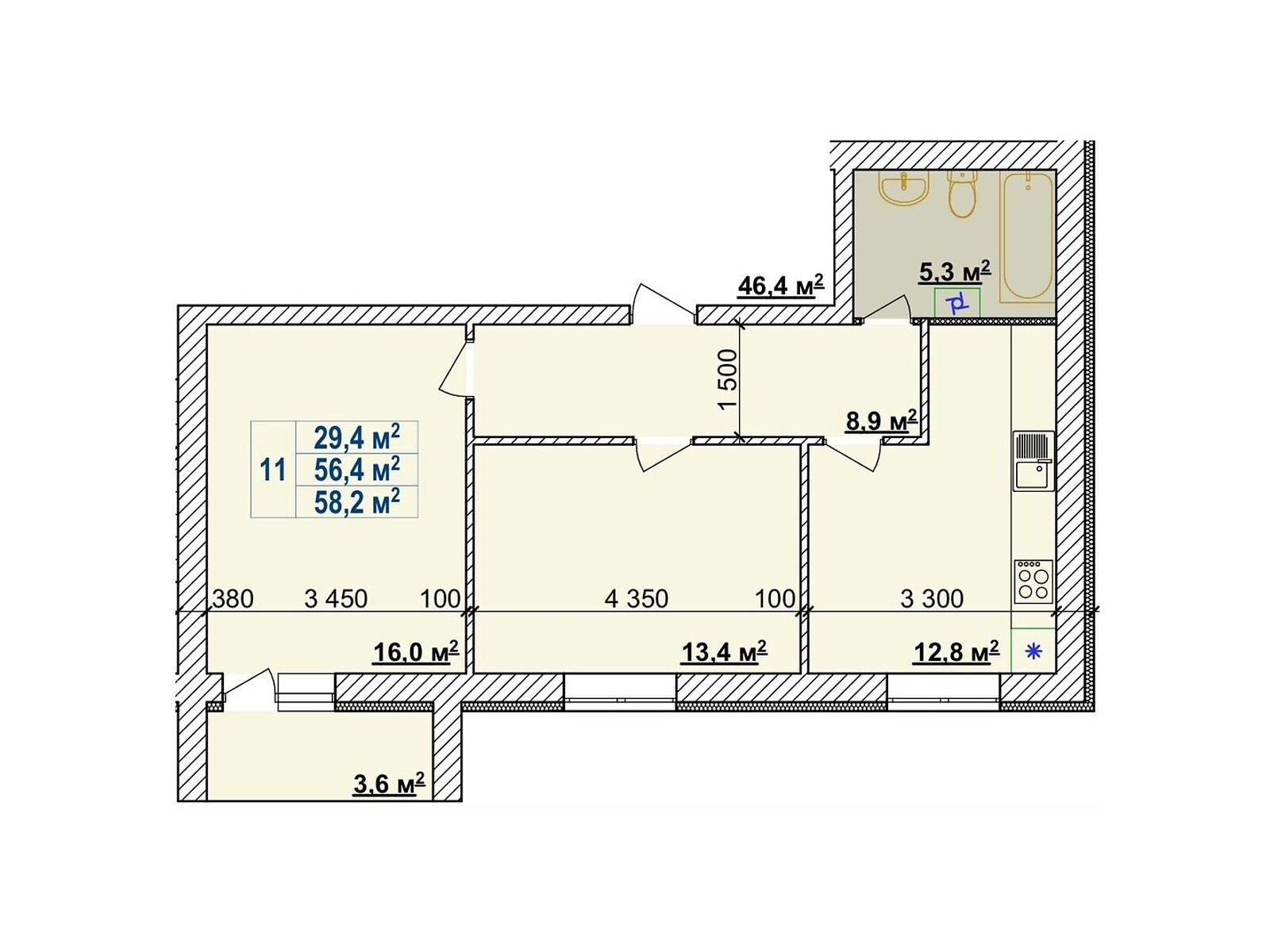 Продаж двокімнатної квартири в Луці-Мелешківській, на шосе Тиврівське 51Б, фото 1 Продаж двокімнатної квартири в Луці-Мелешківській, на шосе Тиврівське 51Б, фото 1