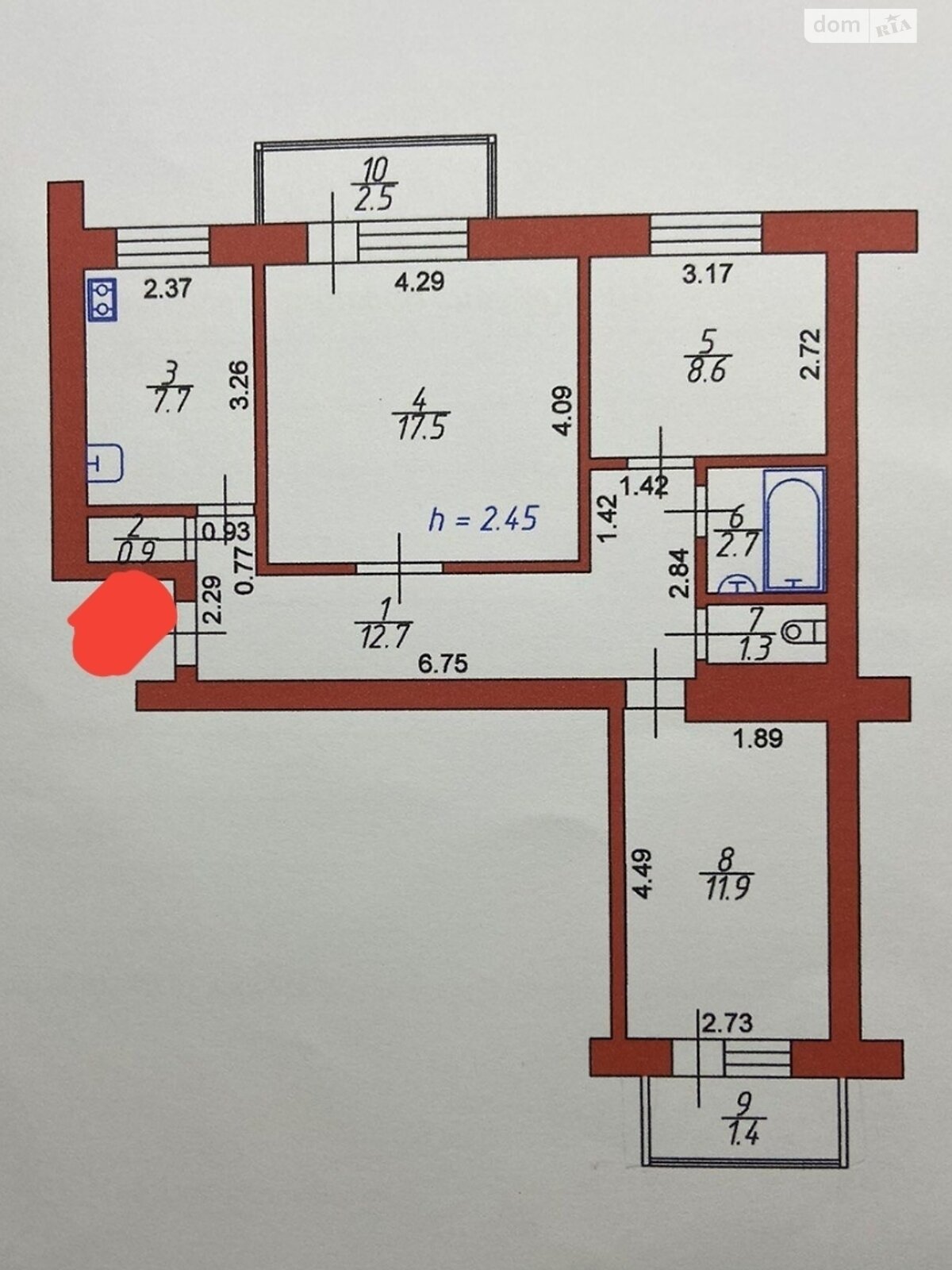 Продажа трехкомнатной квартиры в Луцке, на ул. Ветеранов 7, район 33 микрорайон фото 1