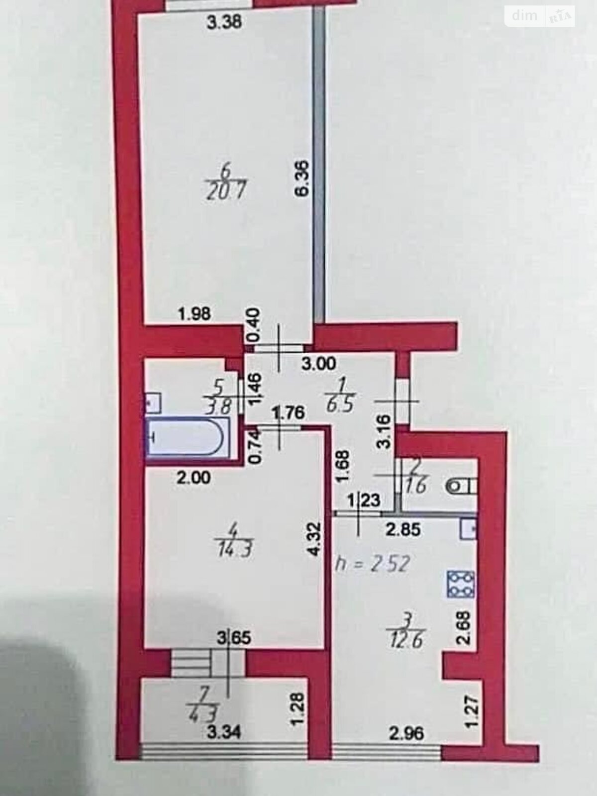 Продажа двухкомнатной квартиры в Луцке, на ул. Арцеулова 10, фото 1