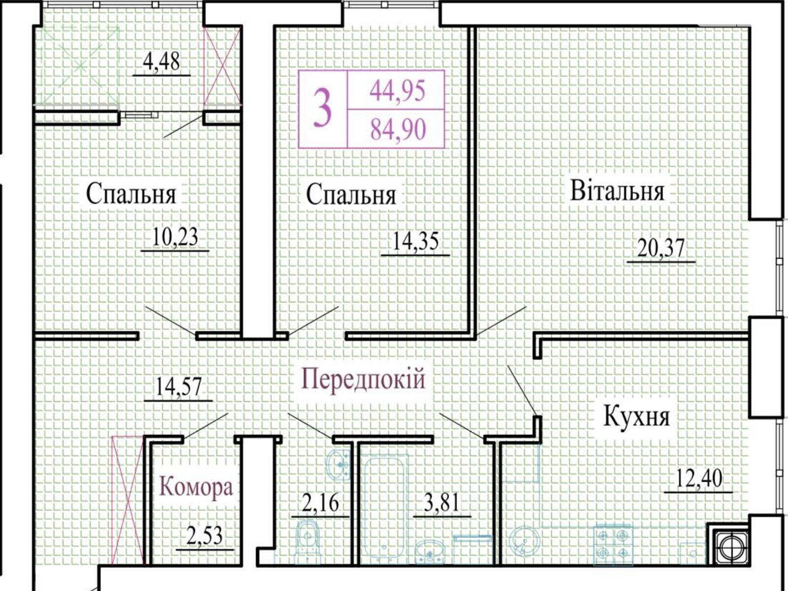 Продаж однокімнатної квартири в Луцьку, на вул. Християнська 42, район Балка фото 1