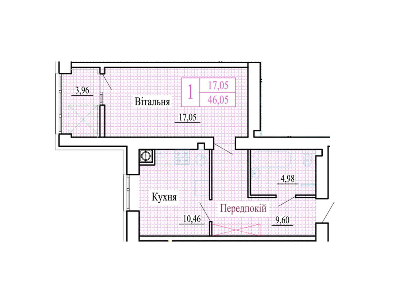 Продажа однокомнатной квартиры в Луцке, на ул. Христианская 42, район Теремно фото 1