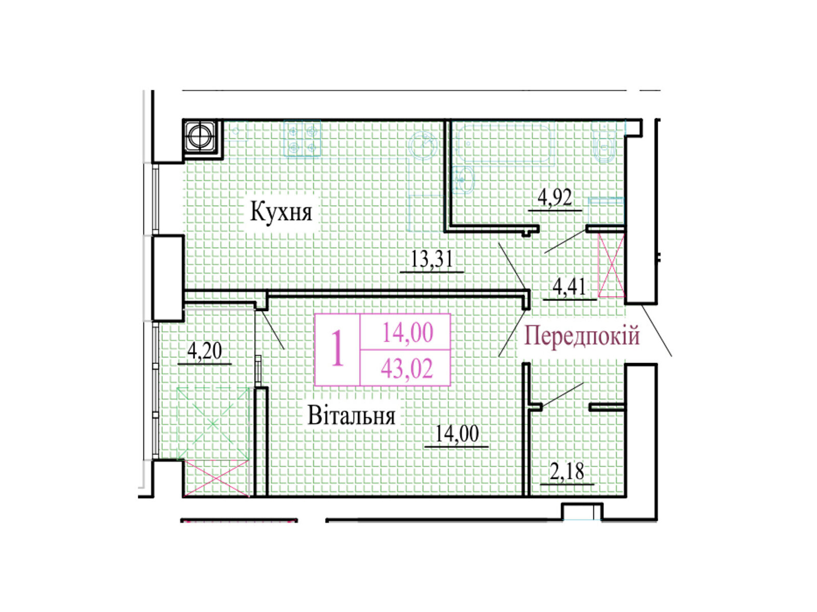 Продажа однокомнатной квартиры в Луцке, на ул. Христианская 42, район Теремно фото 1