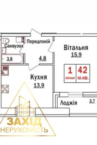 Продаж однокімнатної квартири в Луцьку, на вул. Рівненська 119, район Теремно фото 2