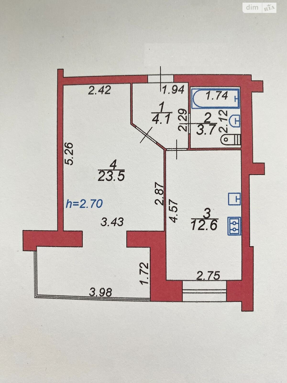 Продаж однокімнатної квартири в Луцьку, на вул. Волі 32А, фото 1