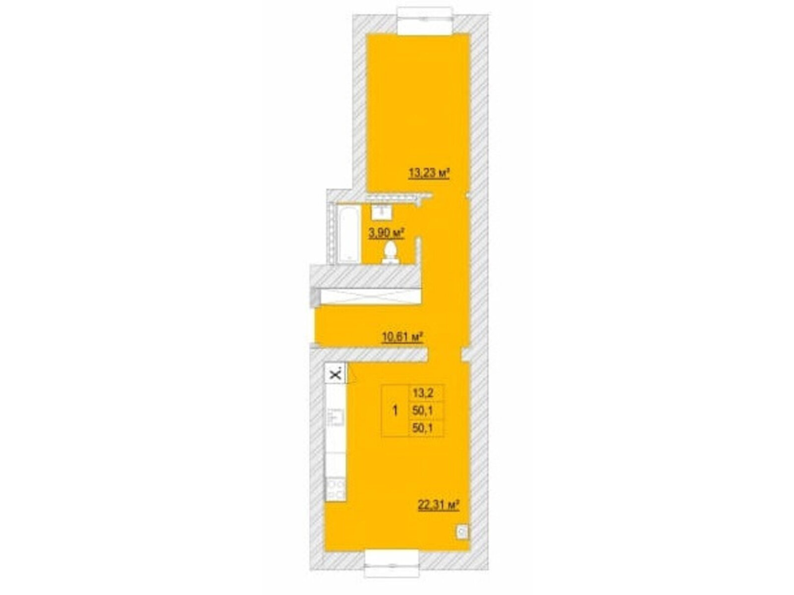 Продажа однокомнатной квартиры в Луцке, на ул. Конякина 3А, 3Б, 3В, фото 1