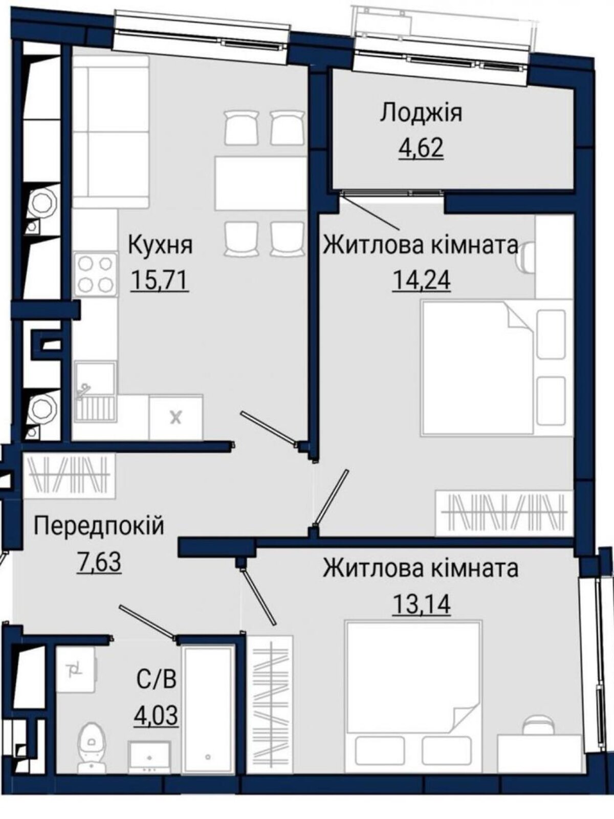 Продаж двокімнатної квартири в Львові, на вул. Княгині Ольги, район Франківський фото 1 Продаж двокімнатної квартири в Львові, на вул. Княгині Ольги, район Франківський фото 1