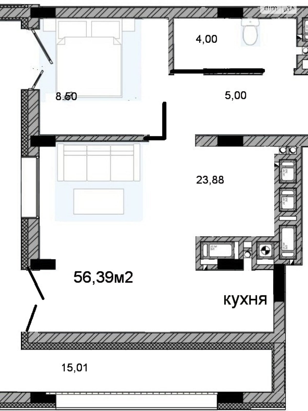 Продажа двухкомнатной квартиры в Львове, на ул. Стрыйская 322, район Франковский фото 1 Продажа двухкомнатной квартиры в Львове, на ул. Стрыйская 322, район Франковский фото 1