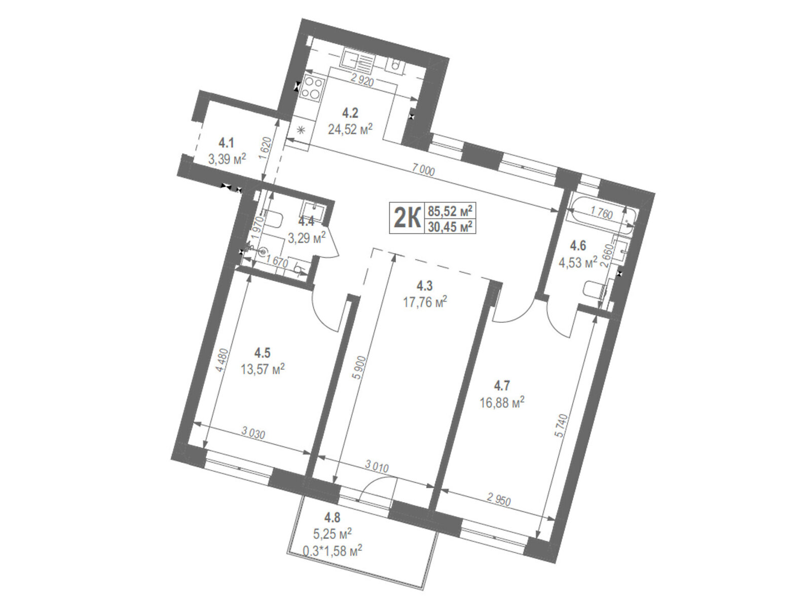 Продажа двухкомнатной квартиры в Львове, на ул. Лисеницкая, фото 1 Продажа двухкомнатной квартиры в Львове, на ул. Лисеницкая, фото 1