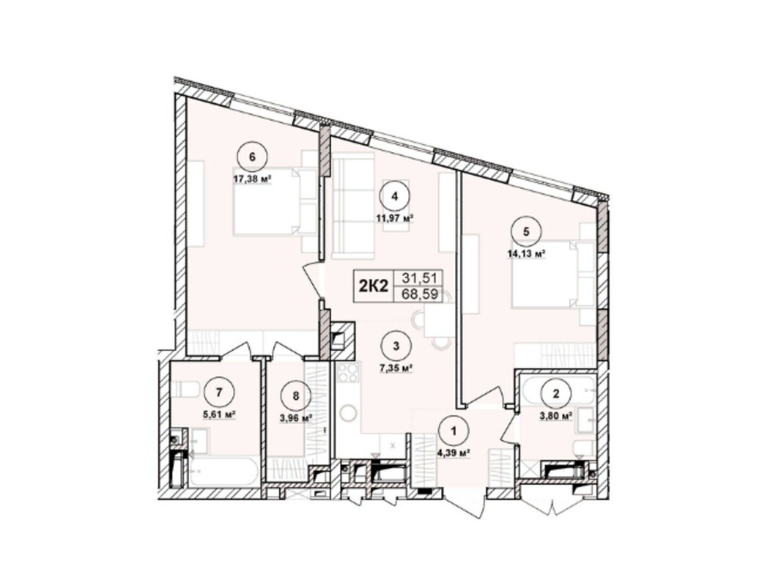 Продажа двухкомнатной квартиры в Львове, на ул. Лемковская 9, район Голоско фото 1