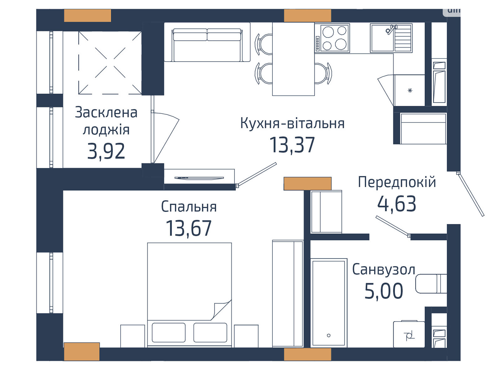 Продаж однокімнатної квартири в Львові, на вул. Володимира Навроцького, район Сихівський фото 1 Продаж однокімнатної квартири в Львові, на вул. Володимира Навроцького, район Сихівський фото 1