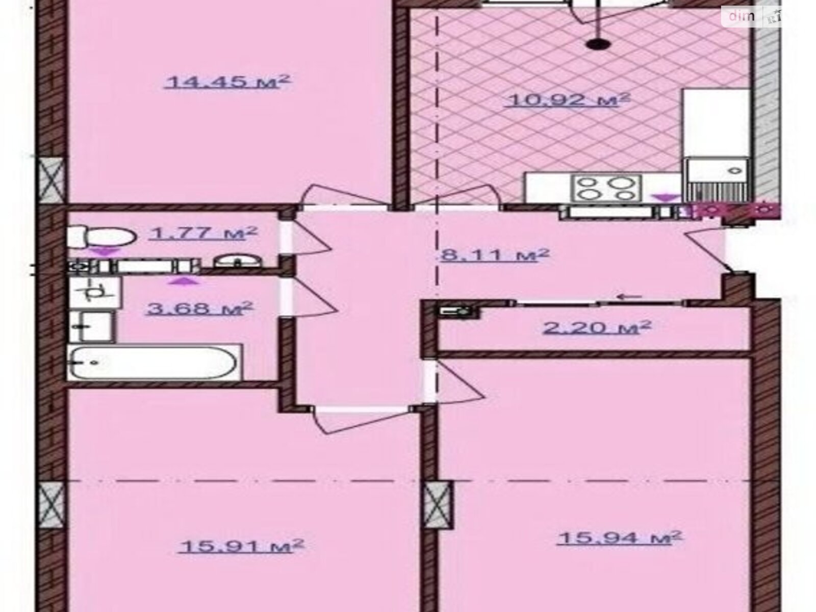 Продаж трикімнатної квартири в Львові, на вул. Вулецька 2, район Сихівський фото 1