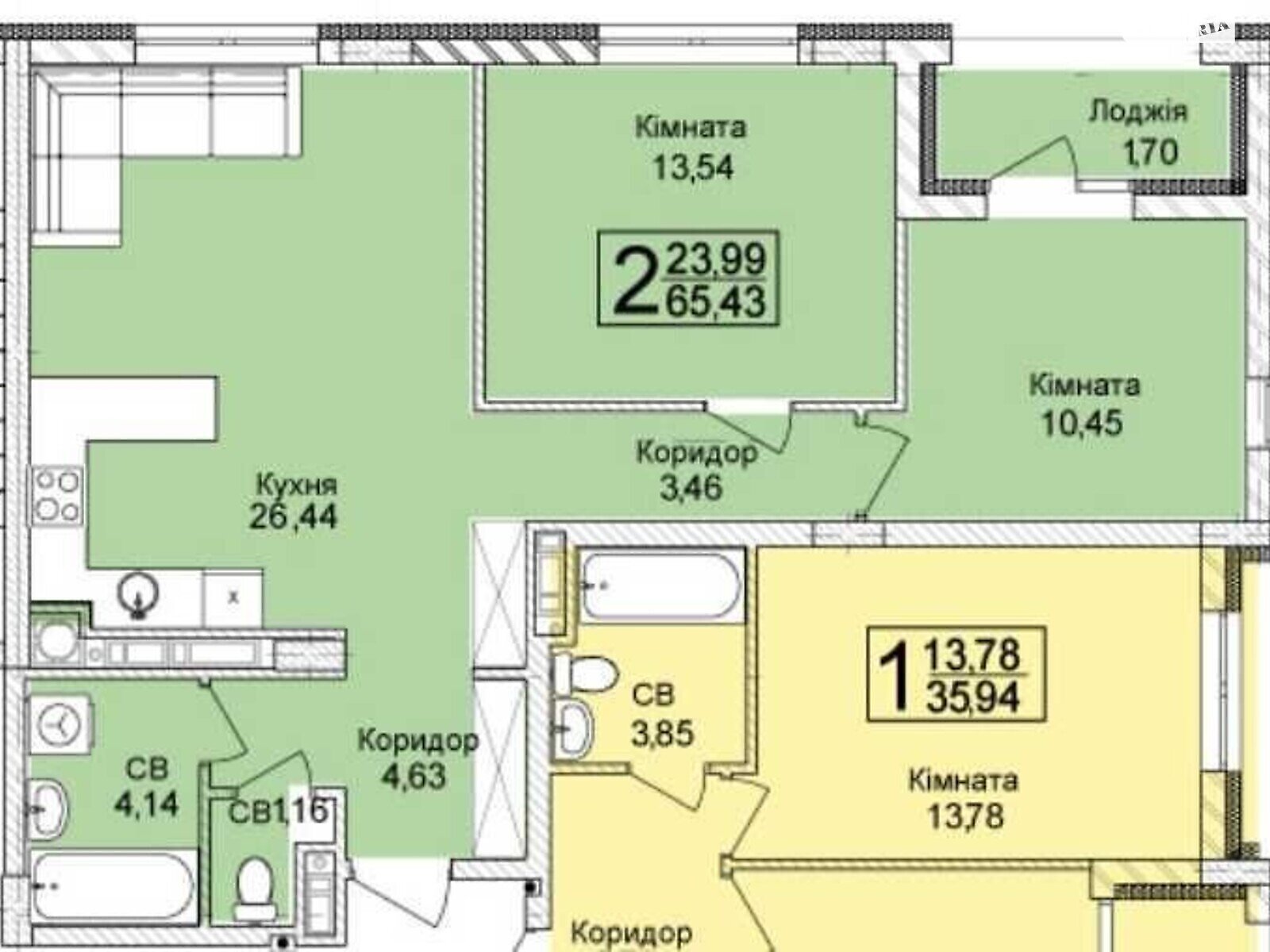 Продажа двухкомнатной квартиры в Львове, на ул. Стрыйская 111Є, кв. 23, район Сыховский фото 1