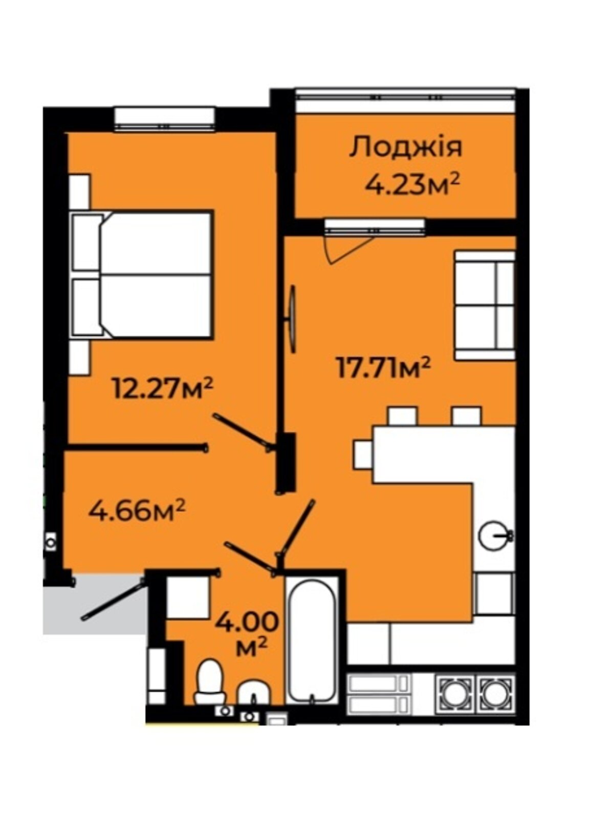 Продаж однокімнатної квартири в Львові, на вул. Роксоляни 1, район Залізничний фото 1 Продаж однокімнатної квартири в Львові, на вул. Роксоляни 1, район Залізничний фото 1