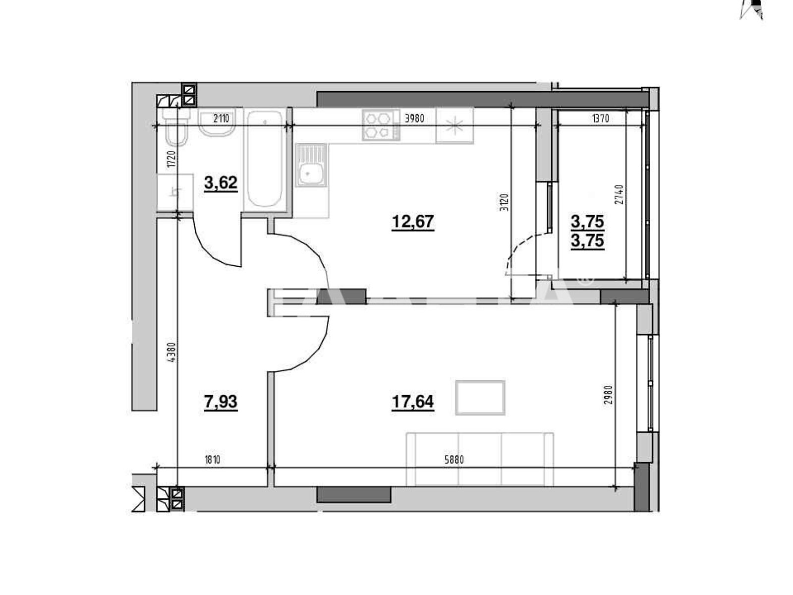 Продажа однокомнатной квартиры в Львове, на ул. Рудненская, район Зализнычный фото 1