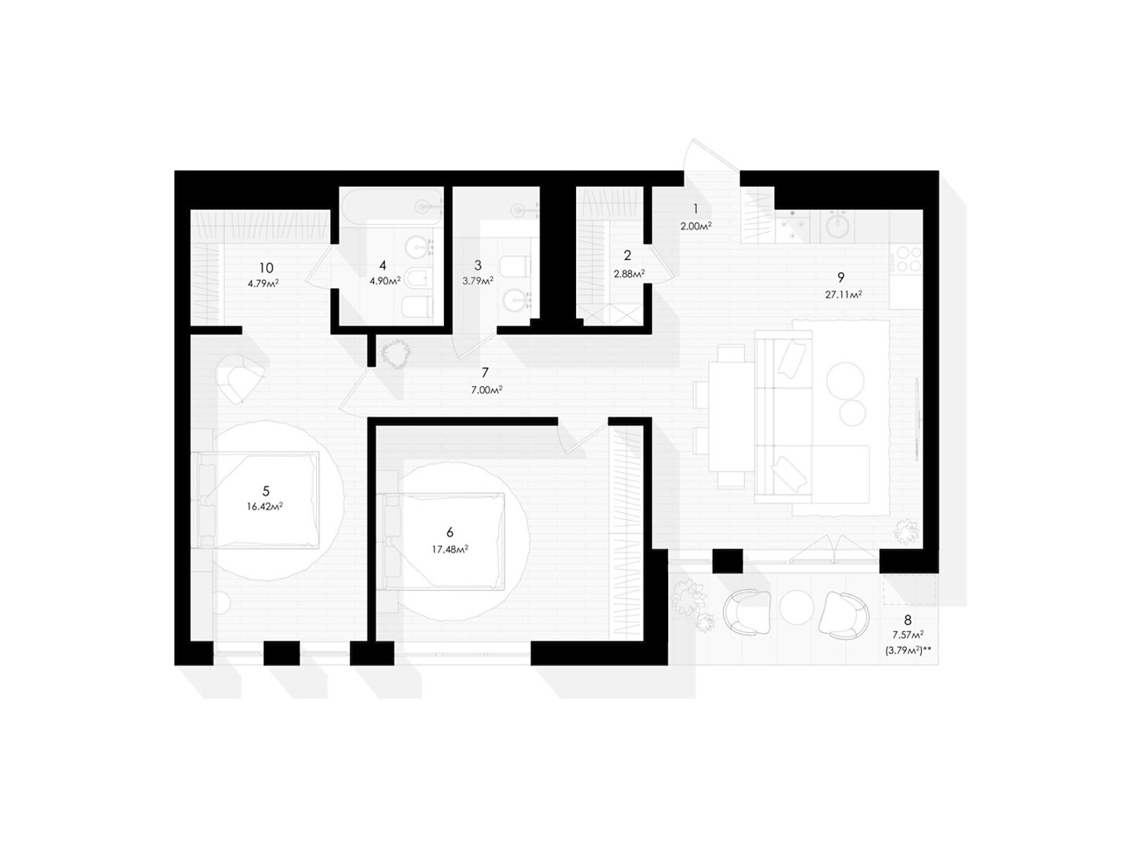 Продажа двухкомнатной квартиры в Львове, на ул. Замарстиновская 76, фото 1