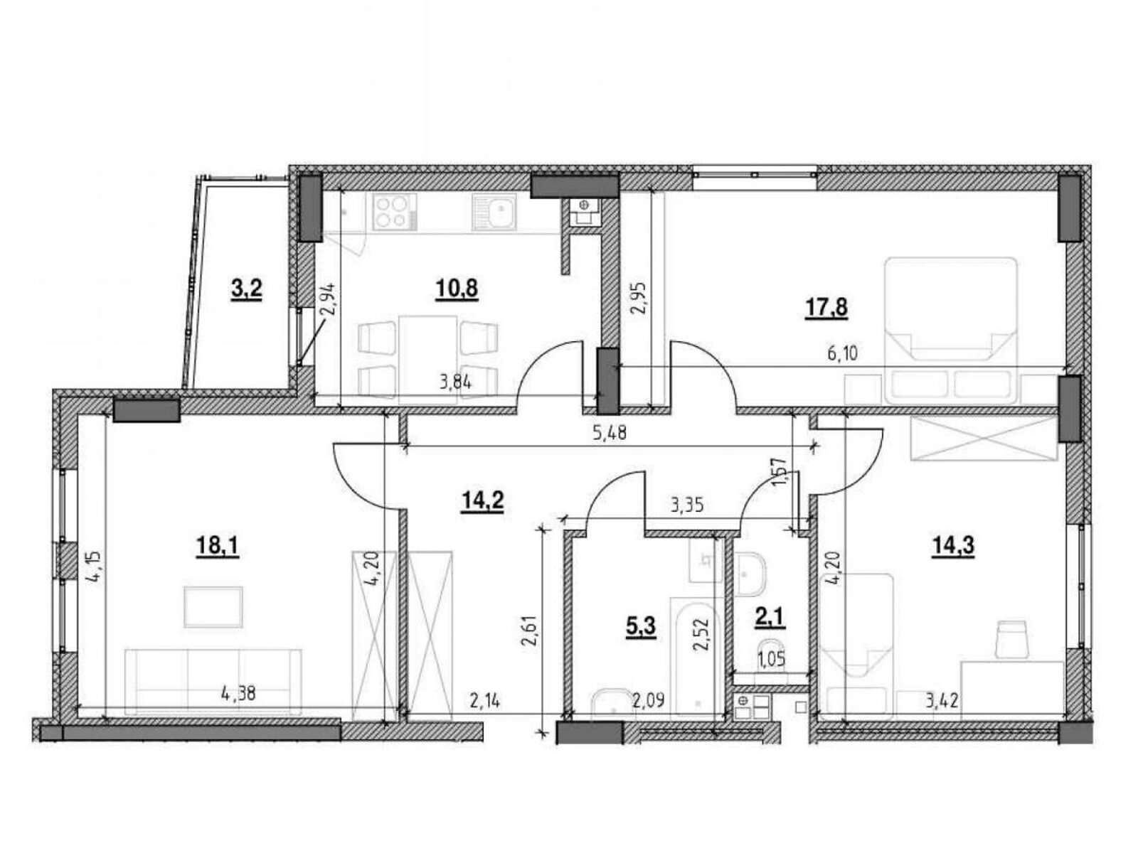 Продажа трехкомнатной квартиры в Львове, на ул. Гетьмана Ивана Мазепы, район Замарстынов фото 1 Продажа трехкомнатной квартиры в Львове, на ул. Гетьмана Ивана Мазепы, район Замарстынов фото 1