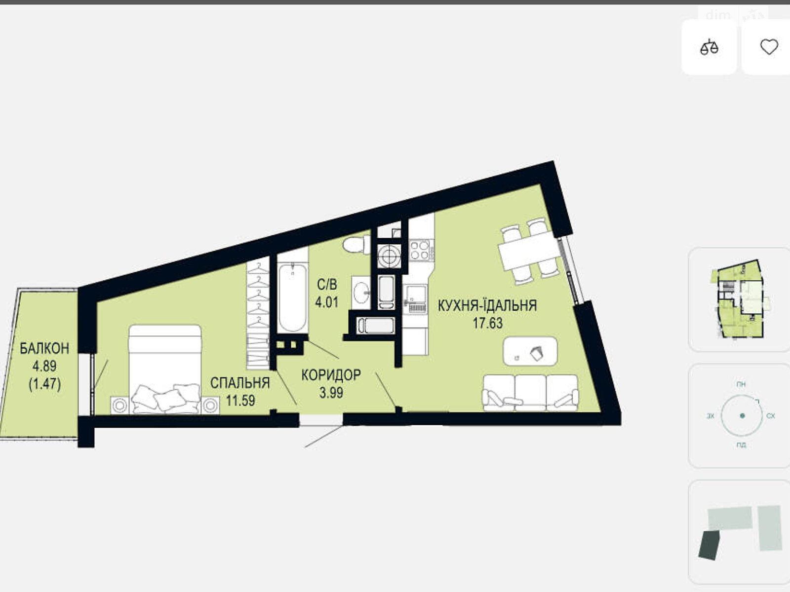 Продажа однокомнатной квартиры в Львове, на ул. Щурата, район Збоища фото 1 Продажа однокомнатной квартиры в Львове, на ул. Щурата, район Збоища фото 1