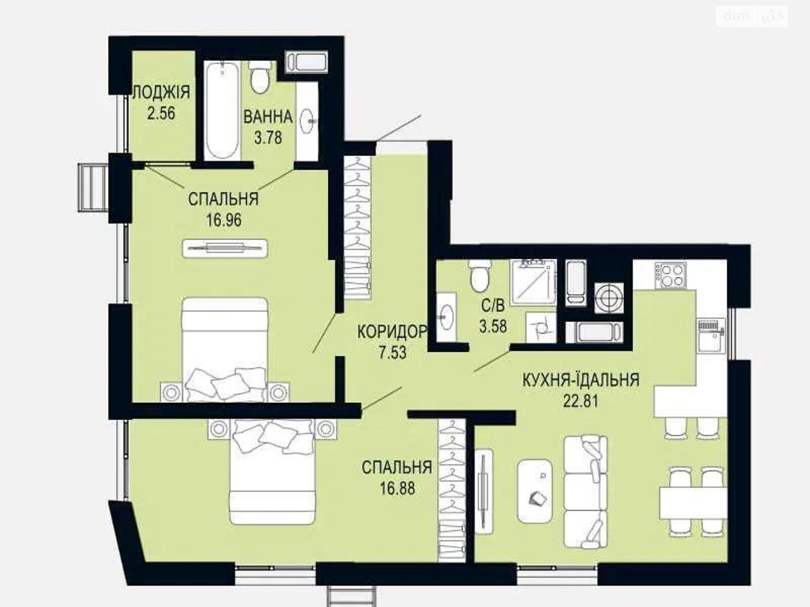 Продажа двухкомнатной квартиры в Львове, на ул. Щурата 2Г, район Збоища фото 1