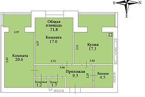 Продажа двухкомнатной квартиры в Николаеве, на ул. Леваневцев, район Заводской фото 1