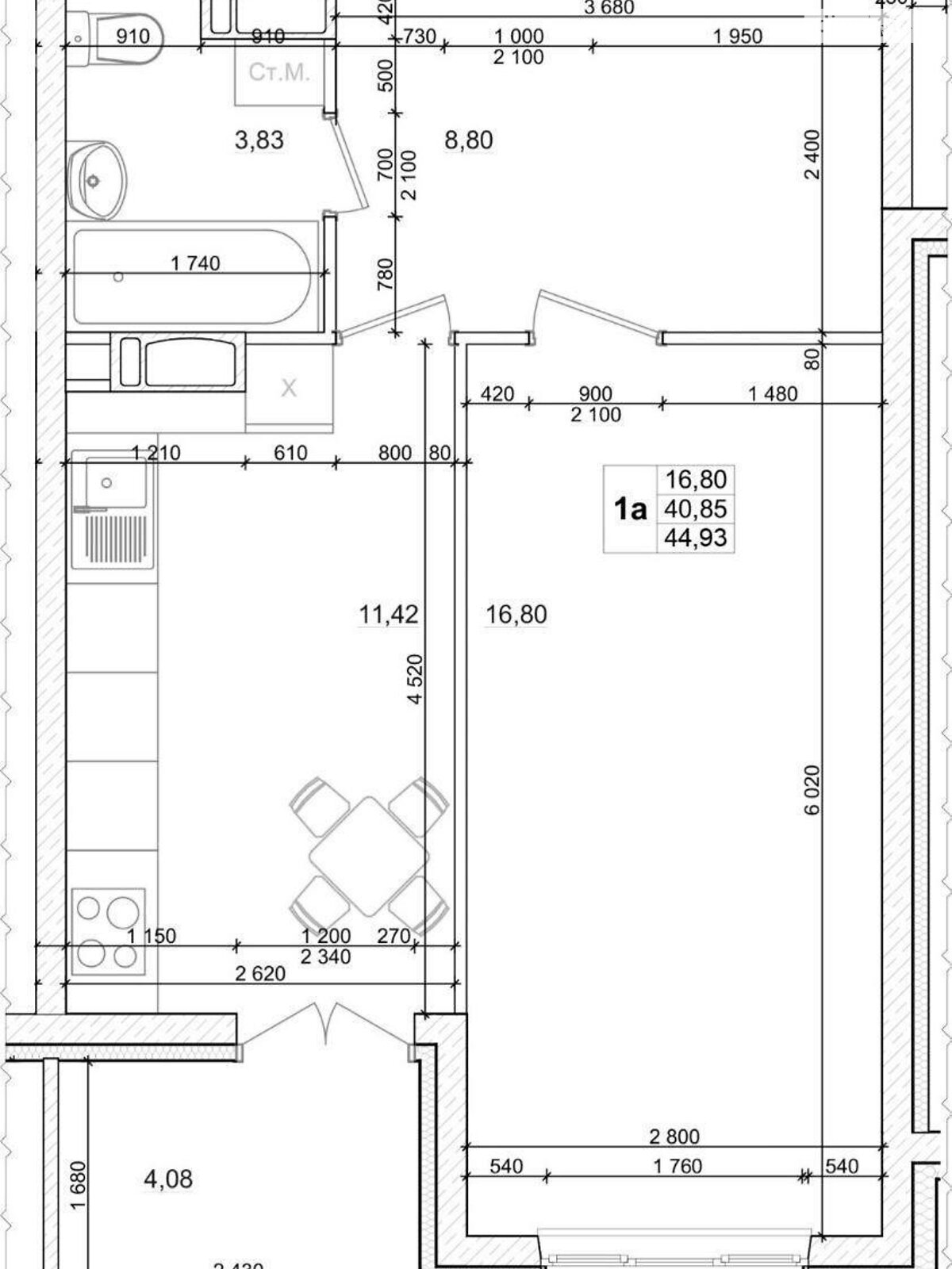 Продажа однокомнатной квартиры в Новоселках, на ул. Лесная 3, фото 1