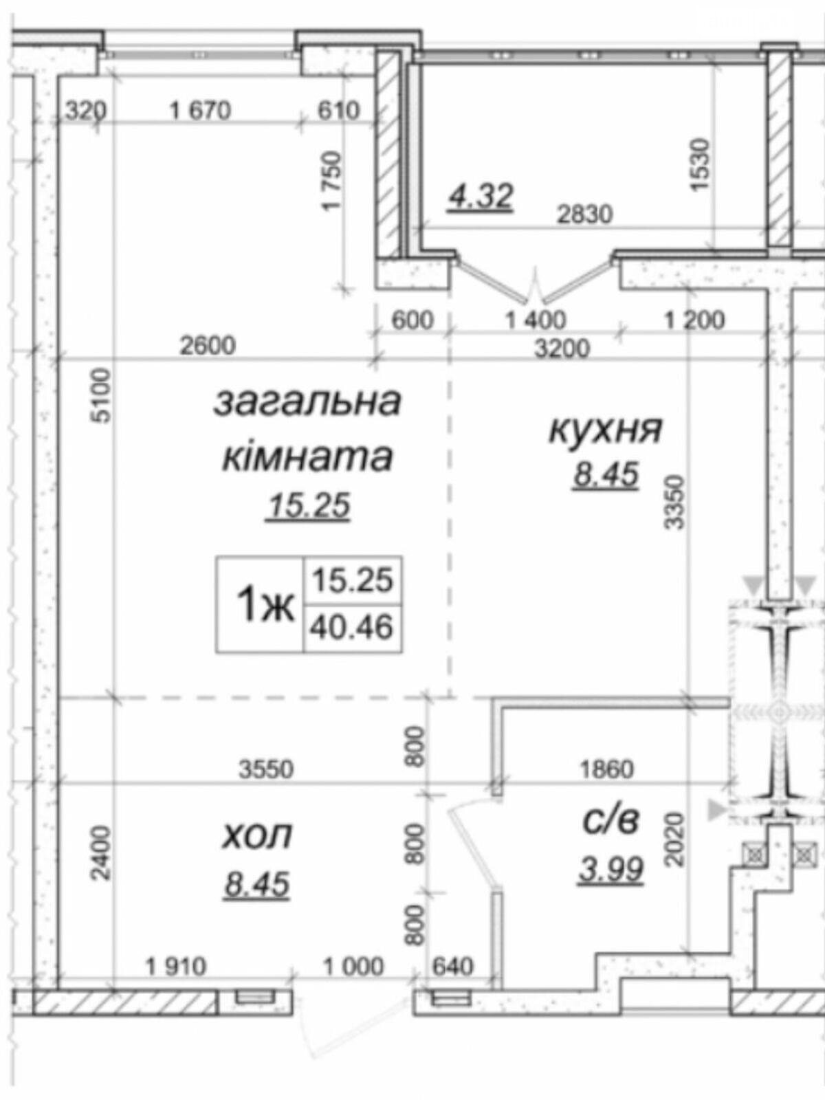 Продаж однокімнатної квартири в Новосілках, на вул. Приміська 26, фото 1