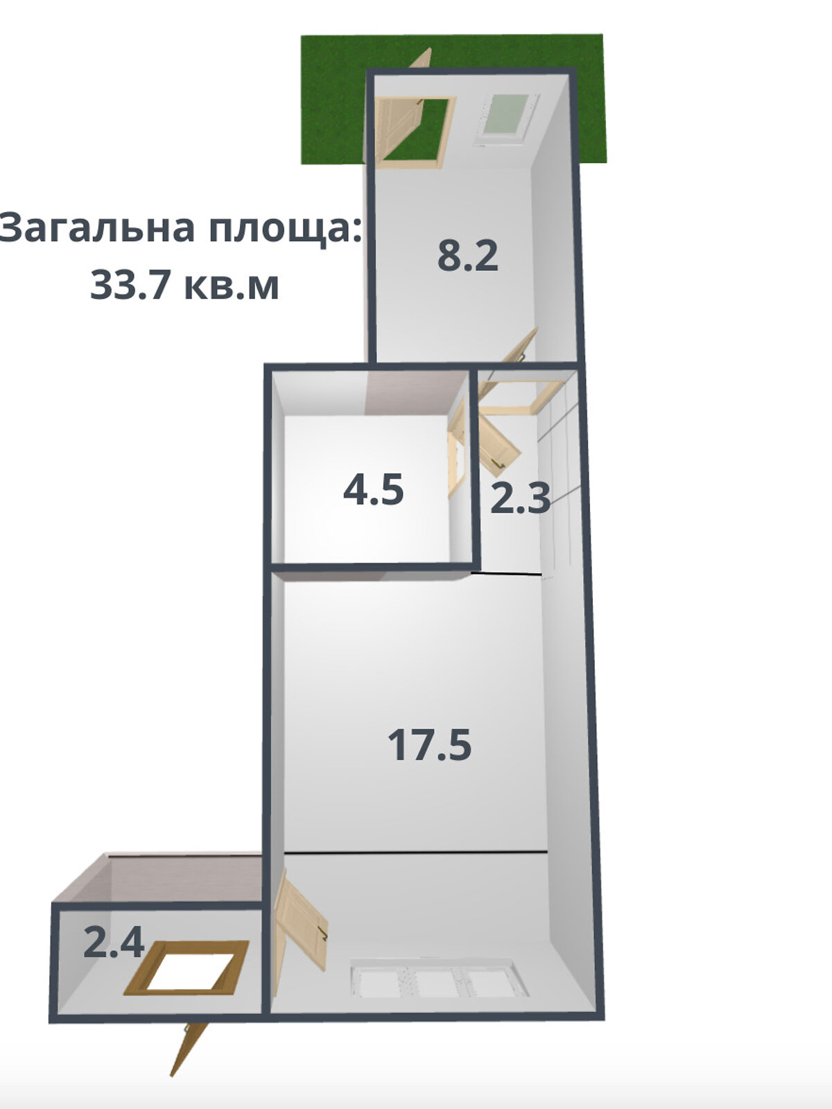 Продажа однокомнатной квартиры в Новых Петровцах, на ул. Ново-Киевская 7-2, фото 1