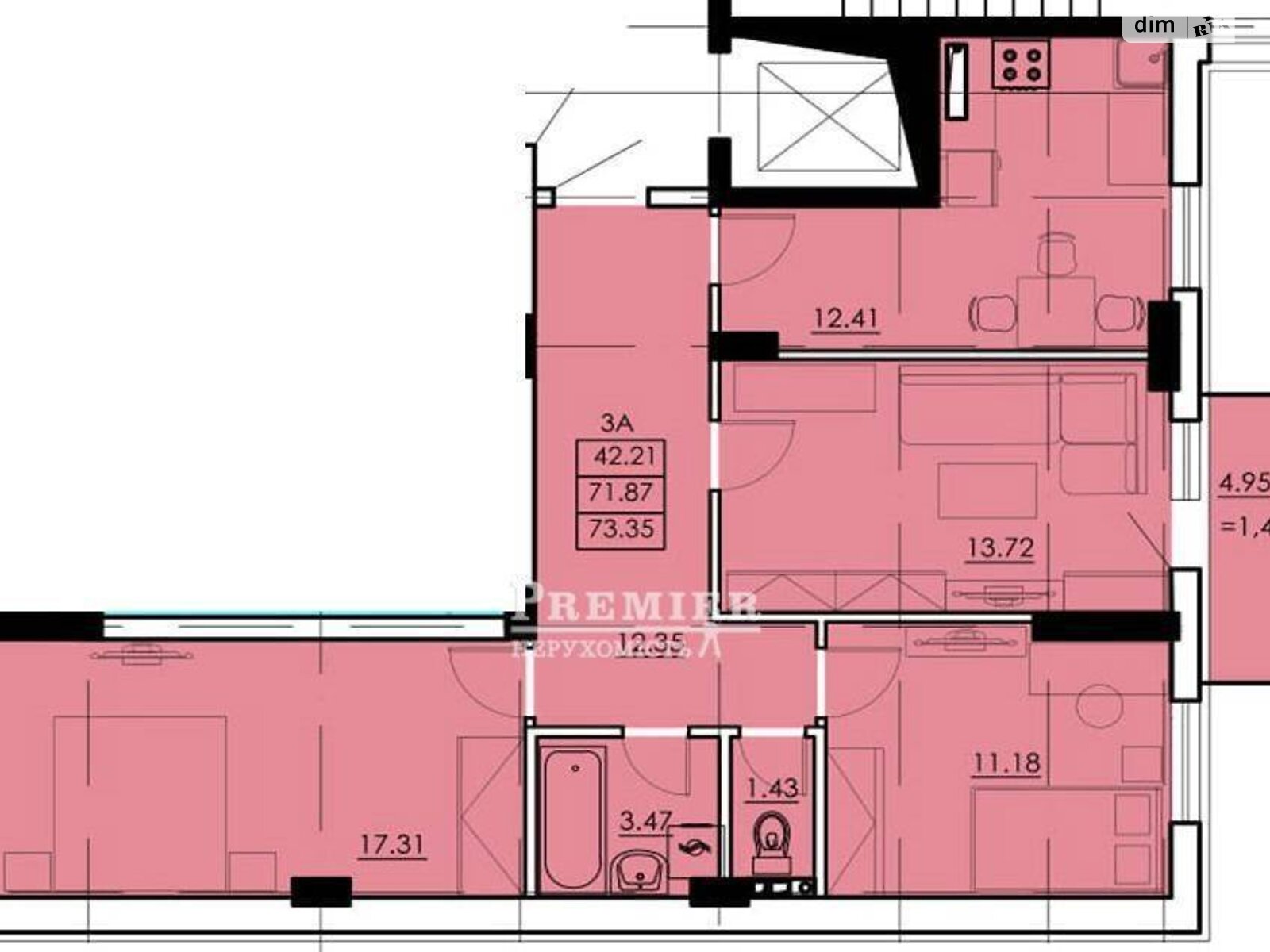 Продаж трикімнатної квартири в Крижанівка, на вул. Академіка Сахарова 9/4, фото 1 Продаж трикімнатної квартири в Крижанівка, на вул. Академіка Сахарова 9/4, фото 1