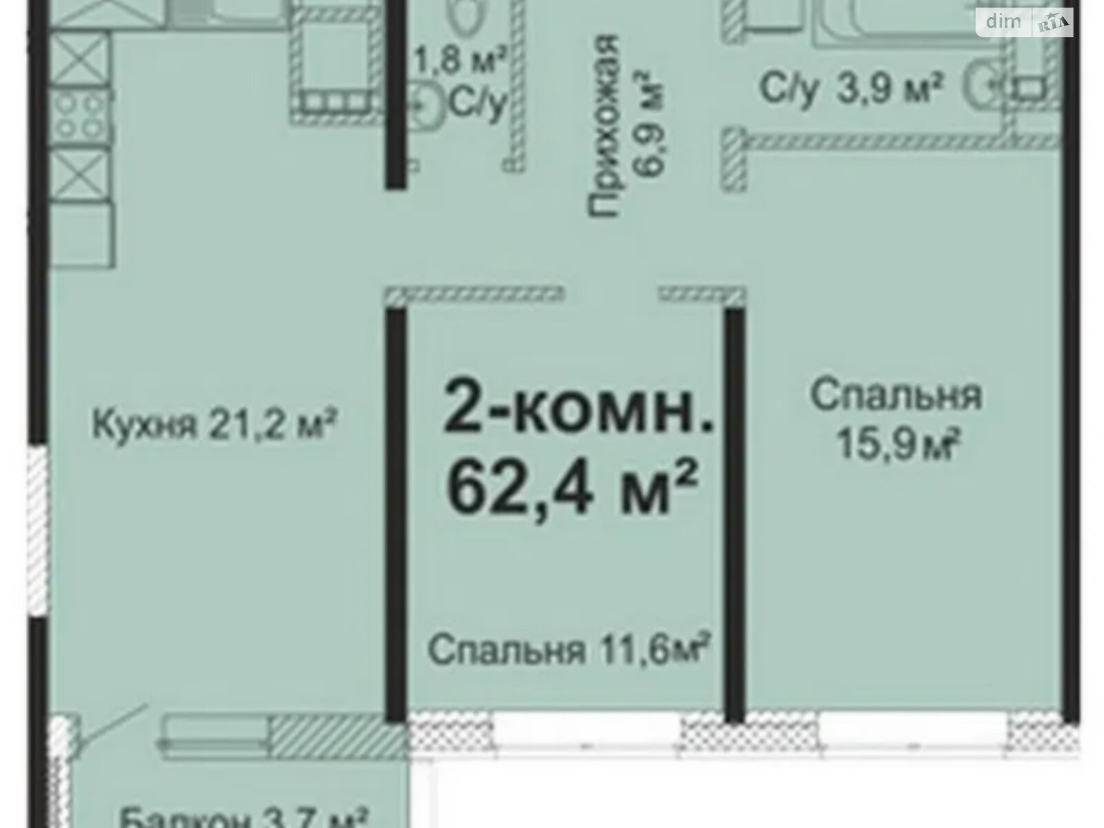 Продаж двокімнатної квартири в Одесі, на вул. Варненська 27А/2, фото 1